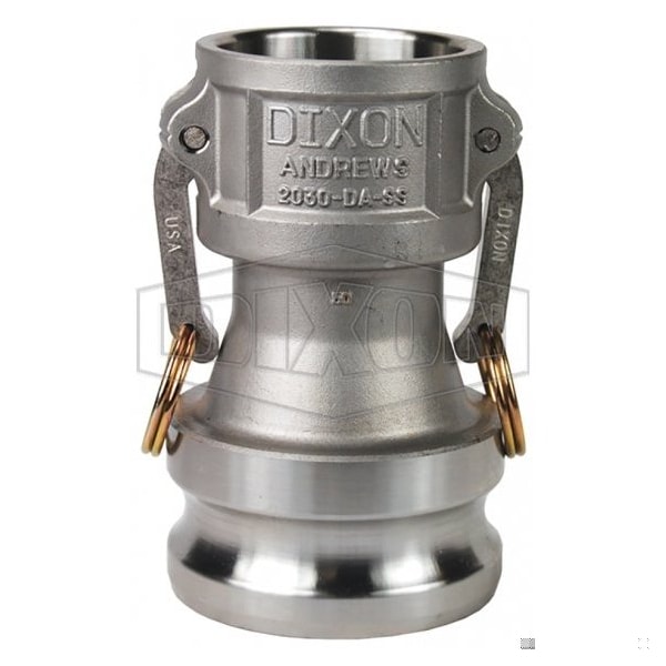 Dixon Type DA Cam and Groove Reducing Coupler, 2 x 3 in Nominal, Coupler x Adapter End Style, 316 SSs 2030-DA-SS - main